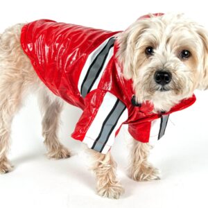 Reflecta-Glow Reflective Waterproof Adjustable Pvc Pet Raincoat