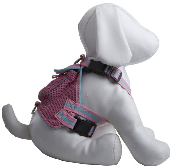Mesh Pet Harness with Pouch for Small to Large Dachshunds - Pink - Image 2