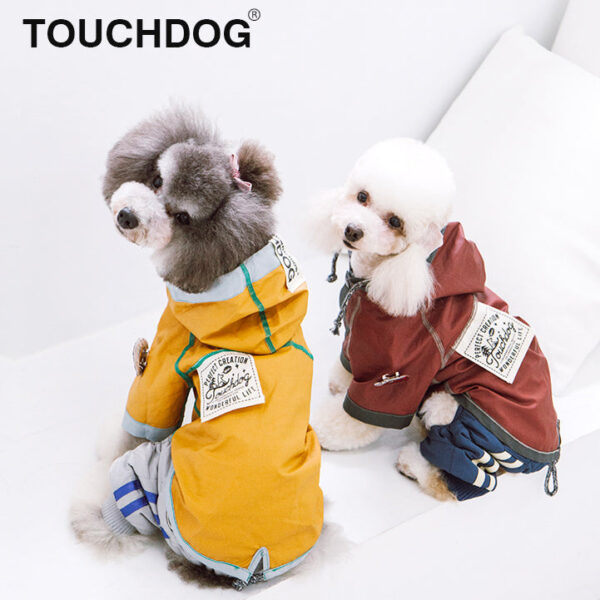 Touchdog 'Cloudburst' Waterproof Reversible Dog Raincoat - Image 12