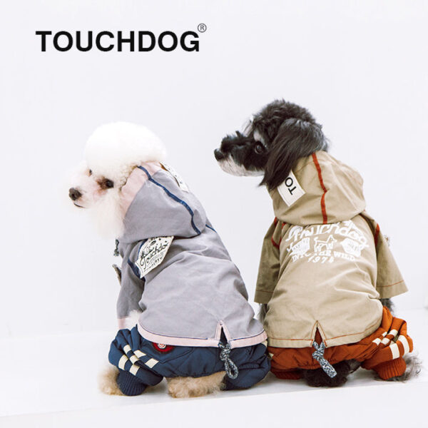 Touchdog 'Cloudburst' Waterproof Reversible Dog Raincoat - Image 41