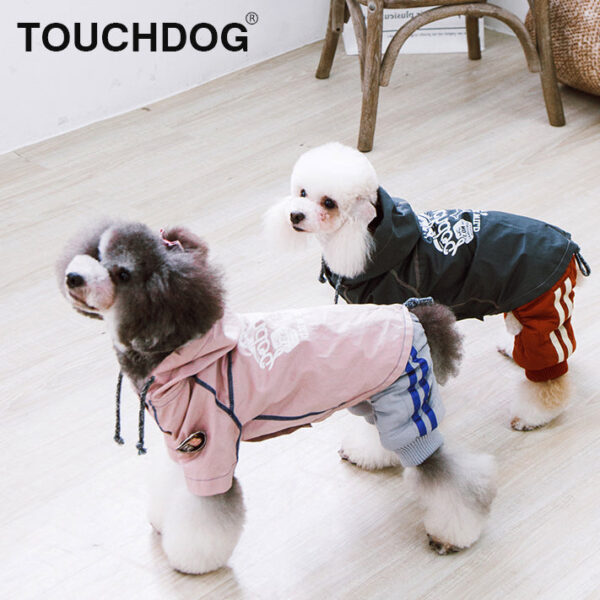 Touchdog 'Cloudburst' Waterproof Reversible Dog Raincoat - Image 52
