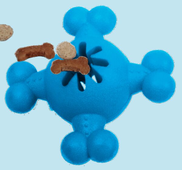 Pet Life 'Quadra-Bone' TPR Treat Dispensing Durable Dog Toy - Image 3
