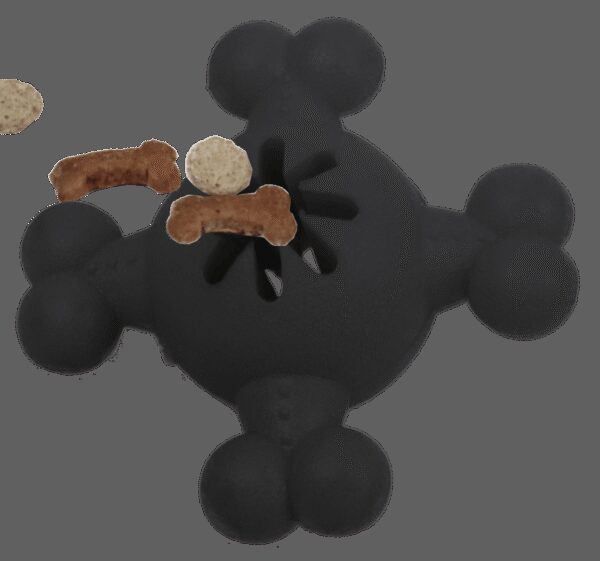 Pet Life 'Quadra-Bone' TPR Treat Dispensing Durable Dog Toy - Image 6