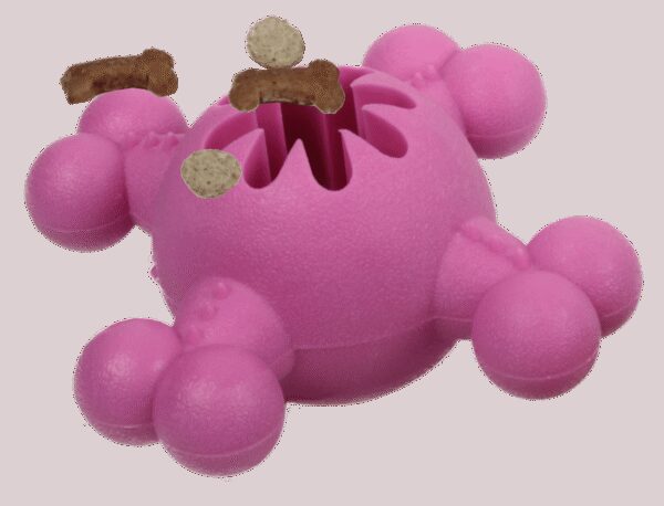 Pet Life 'Quadra-Bone' TPR Treat Dispensing Durable Dog Toy - Image 8