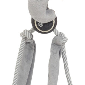 Pet Life 'Tennis Pawl' Rope Squeaker and Crinkle Tennis Dog Toy