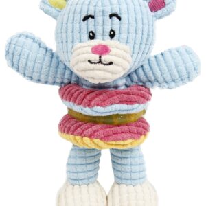 Pet Life 'Hugga-Bear' Plush Squeaking and Rubber Teething Newborn Puppy Dog Toy
