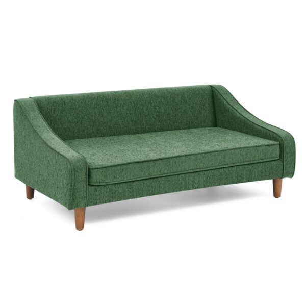 Durable Elevated Dog Sofa Bed,Pet sofa with modern irregular armrest design,Comfortable soft dog sofa-Green - Image 9