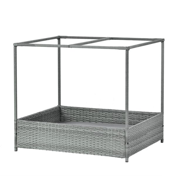 Dog Bed, Pet Bed, Pet Enclosures, Pet Outdoor Furniture, Pet Patio Furniture, Seasonal PE Wicker Pet Furniture, Dog Bed With Curtain - Image 8