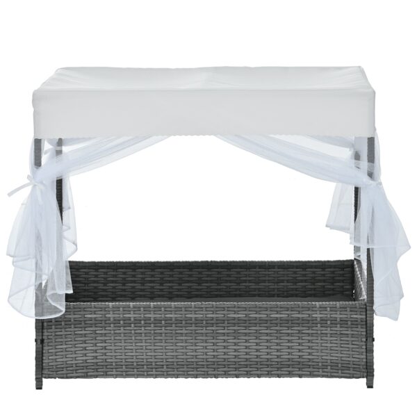 Dog Bed, Pet Bed, Pet Enclosures, Pet Outdoor Furniture, Pet Patio Furniture, Seasonal PE Wicker Pet Furniture, Dog Bed With Curtain - Image 9