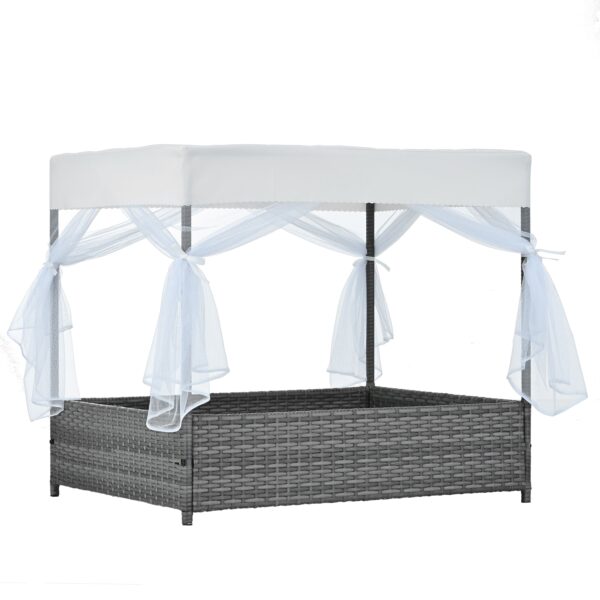 Dog Bed, Pet Bed, Pet Enclosures, Pet Outdoor Furniture, Pet Patio Furniture, Seasonal PE Wicker Pet Furniture, Dog Bed With Curtain - Image 10