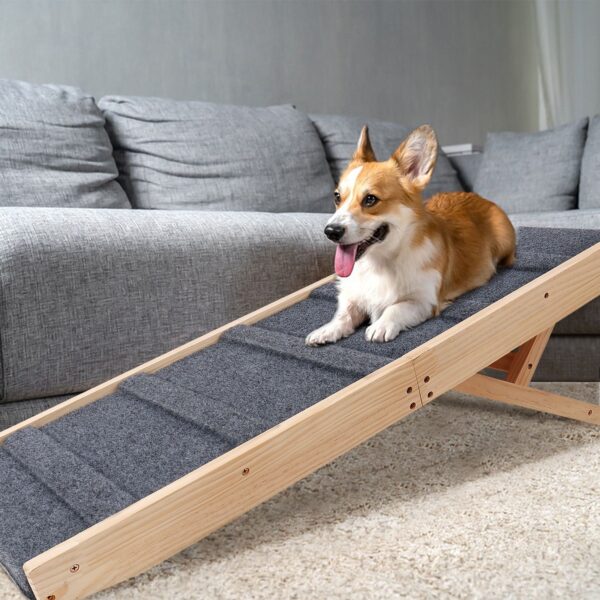 Dog Ramp, 32.6" Long and 11.8" Wide Wooden Folding Portable Pet Ramp - Image 10