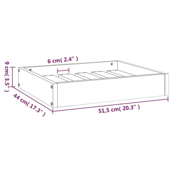 Dog Bed 20.3"x17.3"x3.5" Solid Wood Pine - Image 8