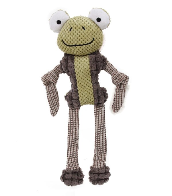 Pet Life Frog Mannequin Eco-Friendly Jute Chew & Tug Toy for Dachshunds - Image 4