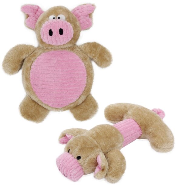 Pet Life Cozy Play Plush 2-Set Squeaking Chew Toys for Dachshunds - Image 9