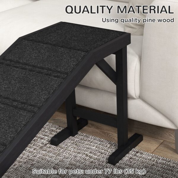 PawHut 74" Long Dog Ramp with Non-Slip Carpet for Dachshunds - Image 5