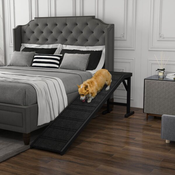 PawHut 74" Long Dog Ramp with Non-Slip Carpet for Dachshunds - Image 7