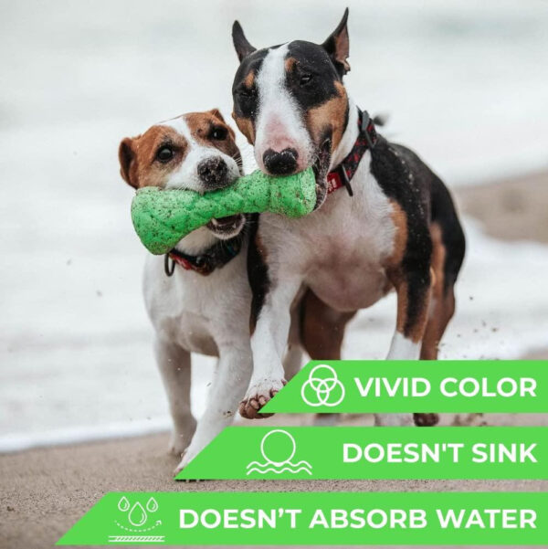 Dumbbell Dog Fetch Toy Outdoor Barbell Dog Toy for Small Medium and Large Breed Dogs Floating Dog Toy Dog Ball & Dog Frisbee Alt Outside Dog Yard Toys Best Dog Birthday Gift Green - Image 3