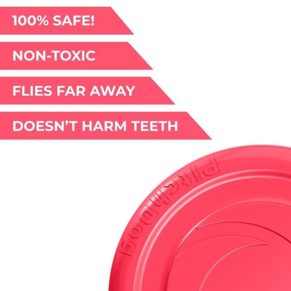 Dog Frisbee Toy Safe for Teeth Outdoor Floating Flying Disk for Small Medium and Large Breed Dogs Lightweight Dog Catch and Fetch Toy Outside Dog Yard Toys Pink Color - Image 2