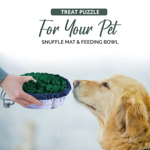 Adjustable Snuffle mat for Dogs Cats Dog Puzzle Toys Enrichment Pet Foraging mat for Smell Training and Slow Eating Stress Relief Dog Toy for Feeding Dog Mental Stimulation Toys - Image 2