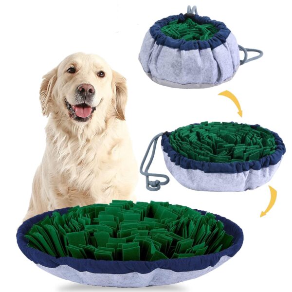 Adjustable Snuffle mat for Dogs Cats Dog Puzzle Toys Enrichment Pet Foraging mat for Smell Training and Slow Eating Stress Relief Dog Toy for Feeding Dog Mental Stimulation Toys - Image 3