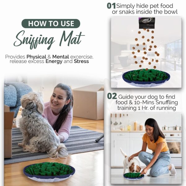Adjustable Snuffle mat for Dogs Cats Dog Puzzle Toys Enrichment Pet Foraging mat for Smell Training and Slow Eating Stress Relief Dog Toy for Feeding Dog Mental Stimulation Toys - Image 4