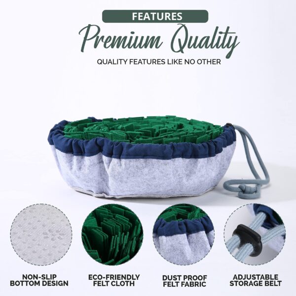 Adjustable Snuffle mat for Dogs Cats Dog Puzzle Toys Enrichment Pet Foraging mat for Smell Training and Slow Eating Stress Relief Dog Toy for Feeding Dog Mental Stimulation Toys - Image 5