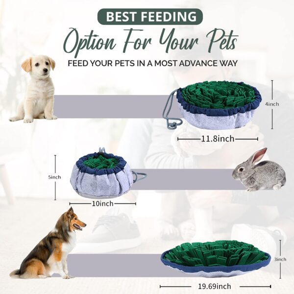Adjustable Snuffle mat for Dogs Cats Dog Puzzle Toys Enrichment Pet Foraging mat for Smell Training and Slow Eating Stress Relief Dog Toy for Feeding Dog Mental Stimulation Toys - Image 7
