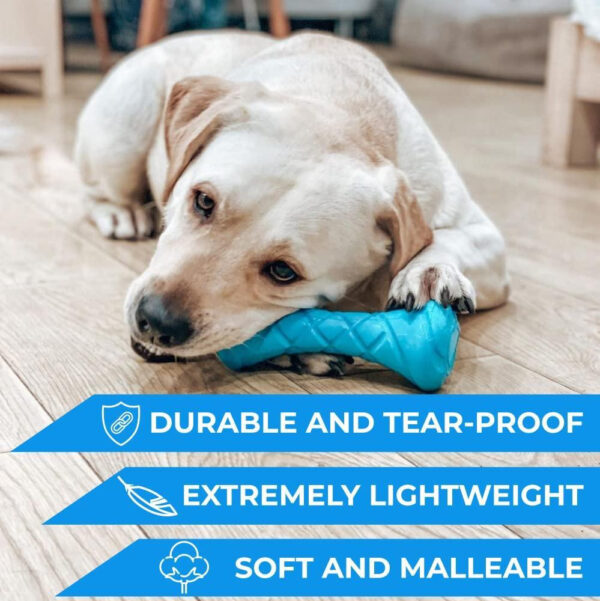 Dog Fetch Toy Outdoor Barbell Dog Toy for Small Medium and Large Breed Dogs Floating Dog Toy Blue Color - Image 3