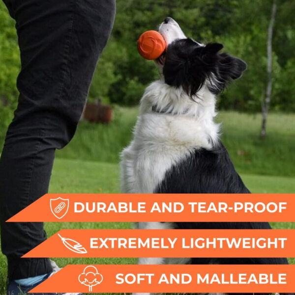 Dog Fetch Toy Outdoor Barbell Dog Toy for Small Medium and Large Breed Dogs Floating Dog Toy Orange - Image 4
