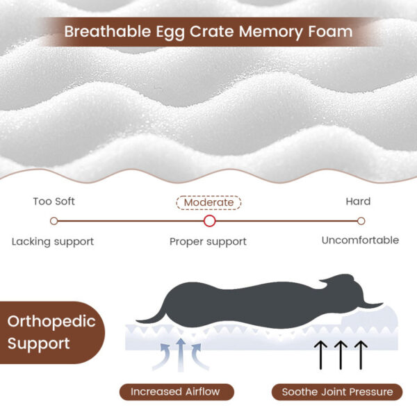 Orthopedic Dog Bed with Memory Foam Support for Large Dogs - Image 6