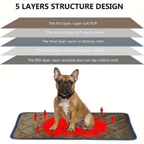 Dog Cat Bed, Cat Dog Non-Slip Mat, Extra Warm Thermal Pet Pad Self-Heating Cat Mat Warm Thermal Pet Pad Washable Dog Crate Pad Heat Dog Cat Bed Mat Blanket Non-Slip Bottom For Outdoor And Indoor Pets - Image 22