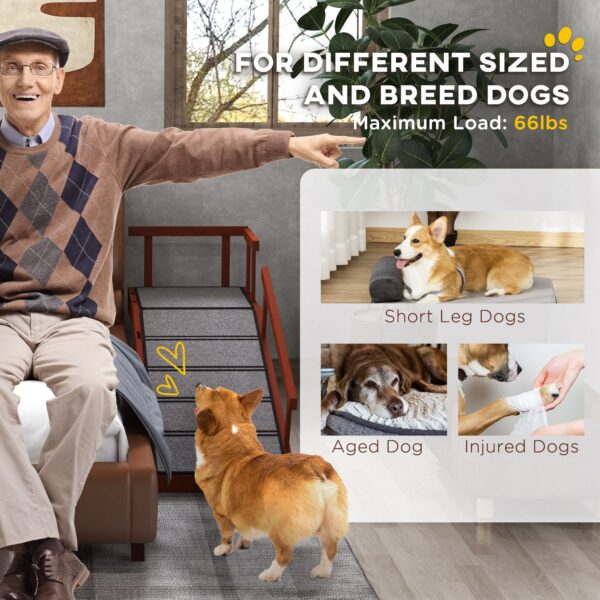 Pet Ramp for Bed or Couch with Removable Guardrails