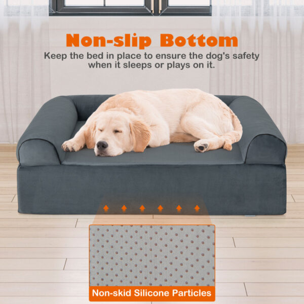 Orthopedic Dog Bed Memory Foam Pet Bed with Headrest for Large Dogs - Image 6