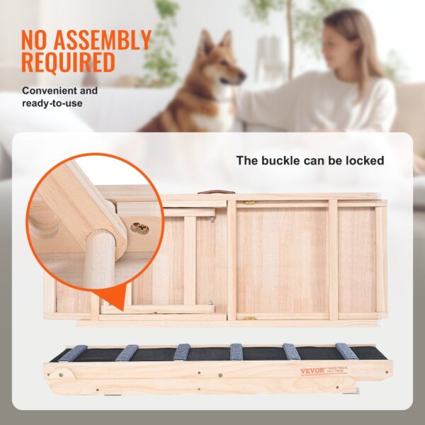 Wooden Pet Ramp with 41.3" Long Ramp