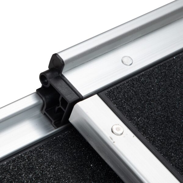 Foldable Aluminum Dog Car Step Ramp, Dog Ramp Climbing Ladder with PVC Handle, Non-slip Foot Mats for Most Sized Dogs, Pet Ramp Ladder, Black - Image 7