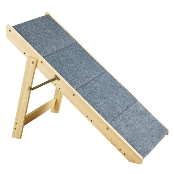 VEVOR Wood Pet Stairs/Pet Steps, 2-in-1 Foldable Wooden Dog Stair for Beds, Sofa and Cars, Dog Stairs & Ramp with 4 Steps for Small Medium Large Pet, up to 150 lbs - Image 7