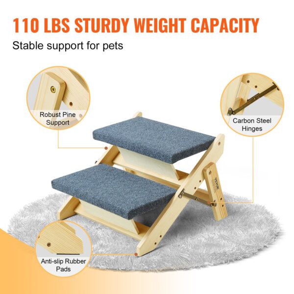 Dog Stairs & Ramp with 2 Steps for Small Medium Large Pet