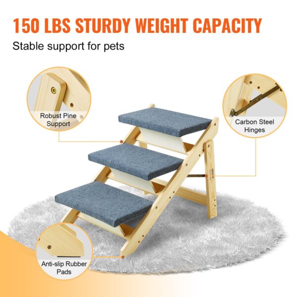 Dog Stairs & Ramp with 3 Steps for Small Medium Large Pet