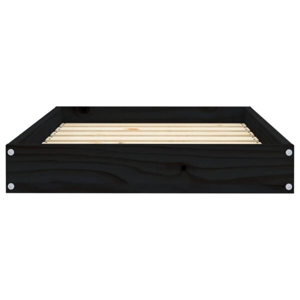Dog Bed Black 28.1"x21.3"x3.5" Solid Wood Pine - Image 4