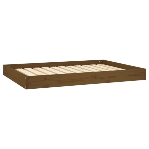Dog Bed Honey Brown 40"x29.1"x3.5" Solid Wood Pine - Image 2