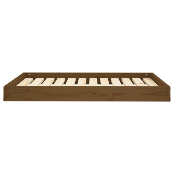 Dog Bed Honey Brown 40"x29.1"x3.5" Solid Wood Pine - Image 3