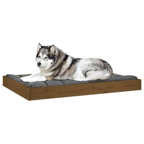 Dog Bed Honey Brown 40"x29.1"x3.5" Solid Wood Pine - Image 6