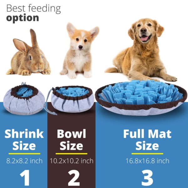 Adjustable Snuffle Foraging mat Dog Mental Puzzle Interactive Stimulation Toys for Smell Training and Slow Eating Stress Relief for Feeding Dog - Image 3