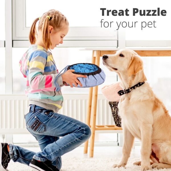 Adjustable Snuffle Foraging mat Dog Mental Puzzle Interactive Stimulation Toys for Smell Training and Slow Eating Stress Relief for Feeding Dog - Image 7