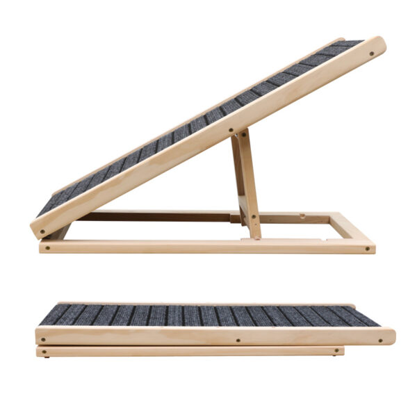 Dog Ramp for Bed, Extra Wide Excellent Traction, Pet Ramp for Small Dogs to Get on Couch Car, Non-Slip Rubber Surface, 17" Wide Hold up to 80lb, Adjustable, Foldable - Image 10