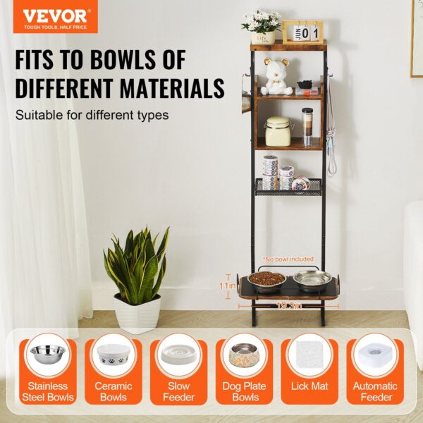 VEVOR Pet Feeding Station with Storage Dog Food & Toy Organizer Raised Dog Bowls - Image 2