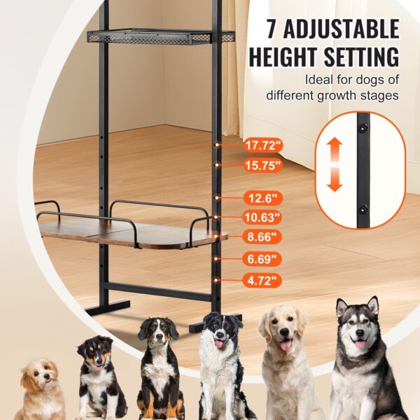 VEVOR Pet Feeding Station with Storage Dog Food & Toy Organizer Raised Dog Bowls - Image 3