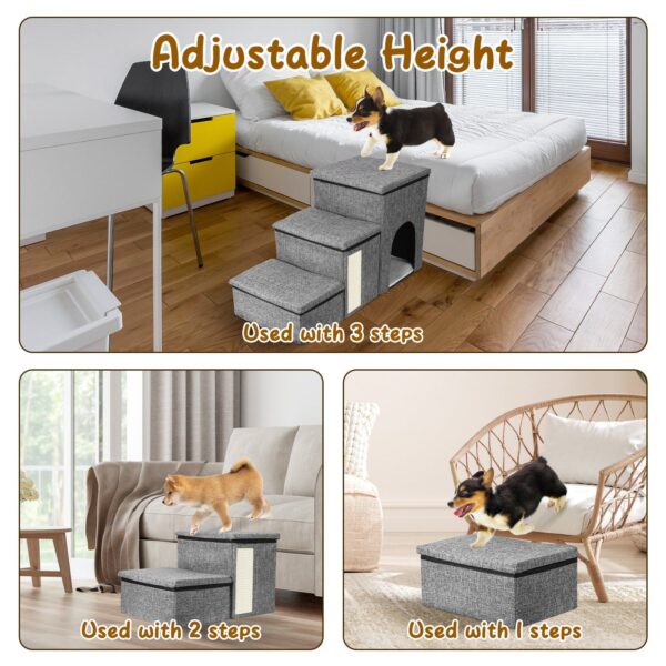 Foldable Dog Stairs for Small Older Dogs Cats