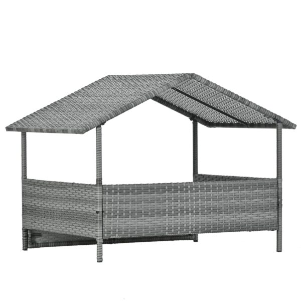 Dog Bed, Pet Bed, Pet Enclosures, Pet Outdoor Furniture, Pet Patio Furniture, Seasonal PE Wicker Pet Furniture, Dog Bed With Canopy - Image 12