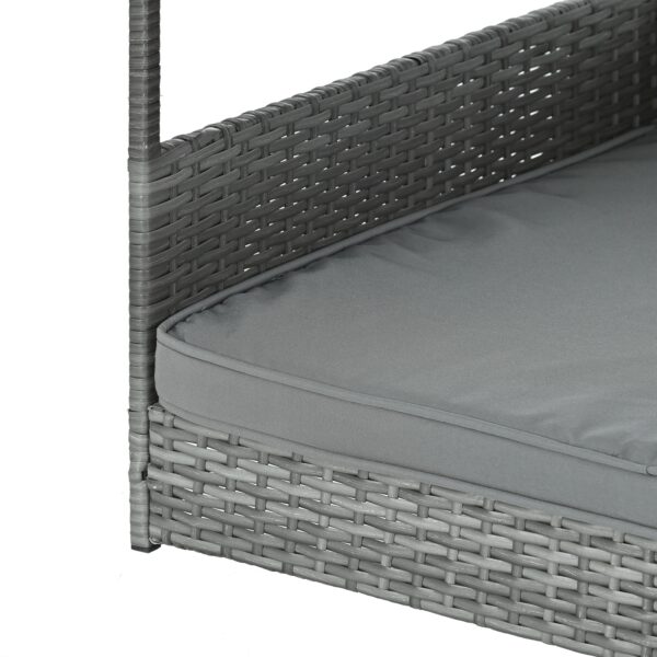 Dog Bed, Pet Bed, Pet Enclosures, Pet Outdoor Furniture, Pet Patio Furniture, Seasonal PE Wicker Pet Furniture, Dog Bed With Canopy - Image 15